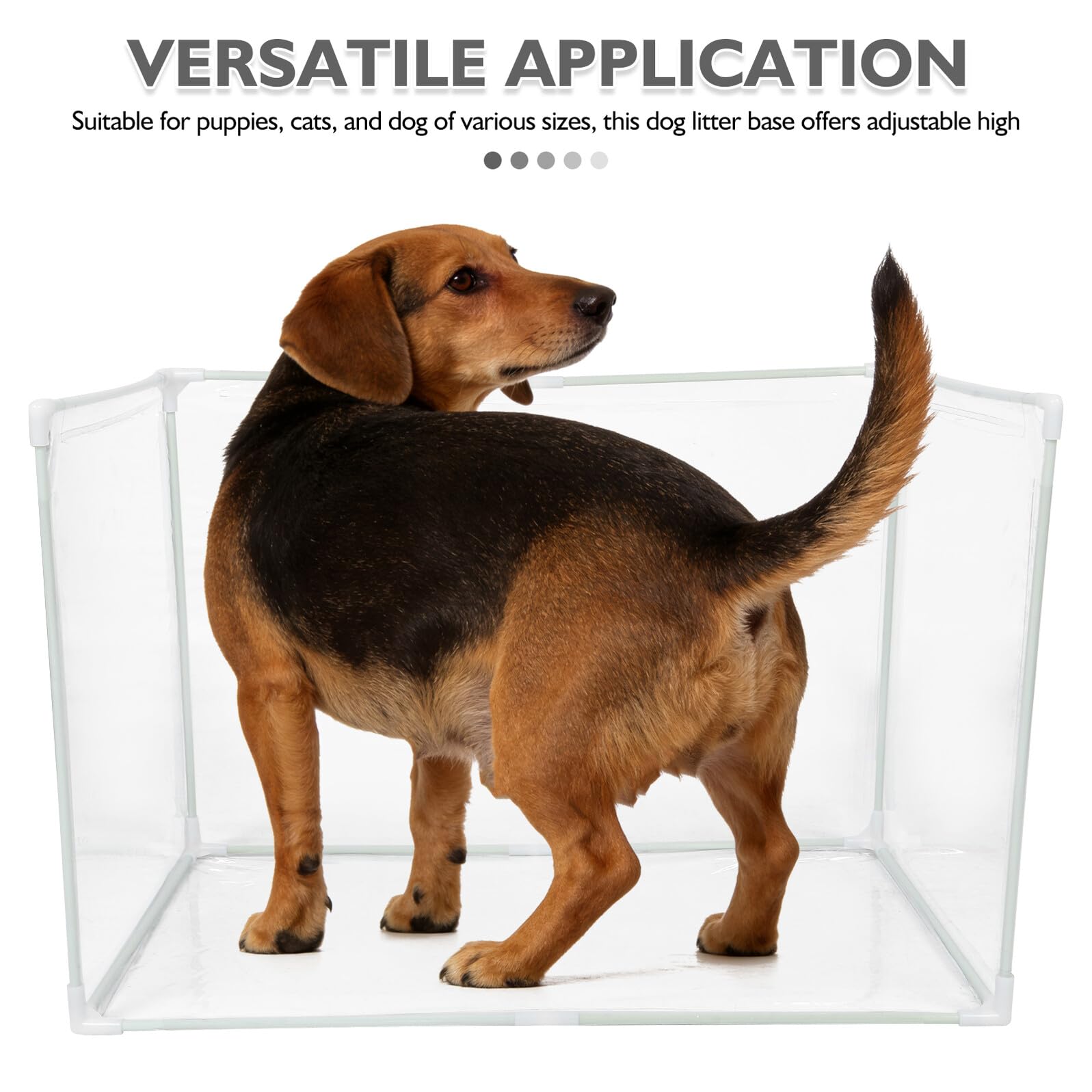Hundestreuschutz aus PVC mit Hohem Spritzschutz und Leichter Reinigung Katzenstreu Einhausung für Innenbereich für Katzen und Hunde