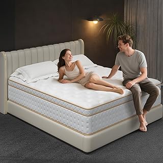 10 Inch Twin Size Mattress, Medium Firm Hybrid Mattress with Gel Memory Foam, Pocketed Coils, Breathable CertiPUR-US Certified, Pressure Relief Motion Isolation, 100-Night Trial