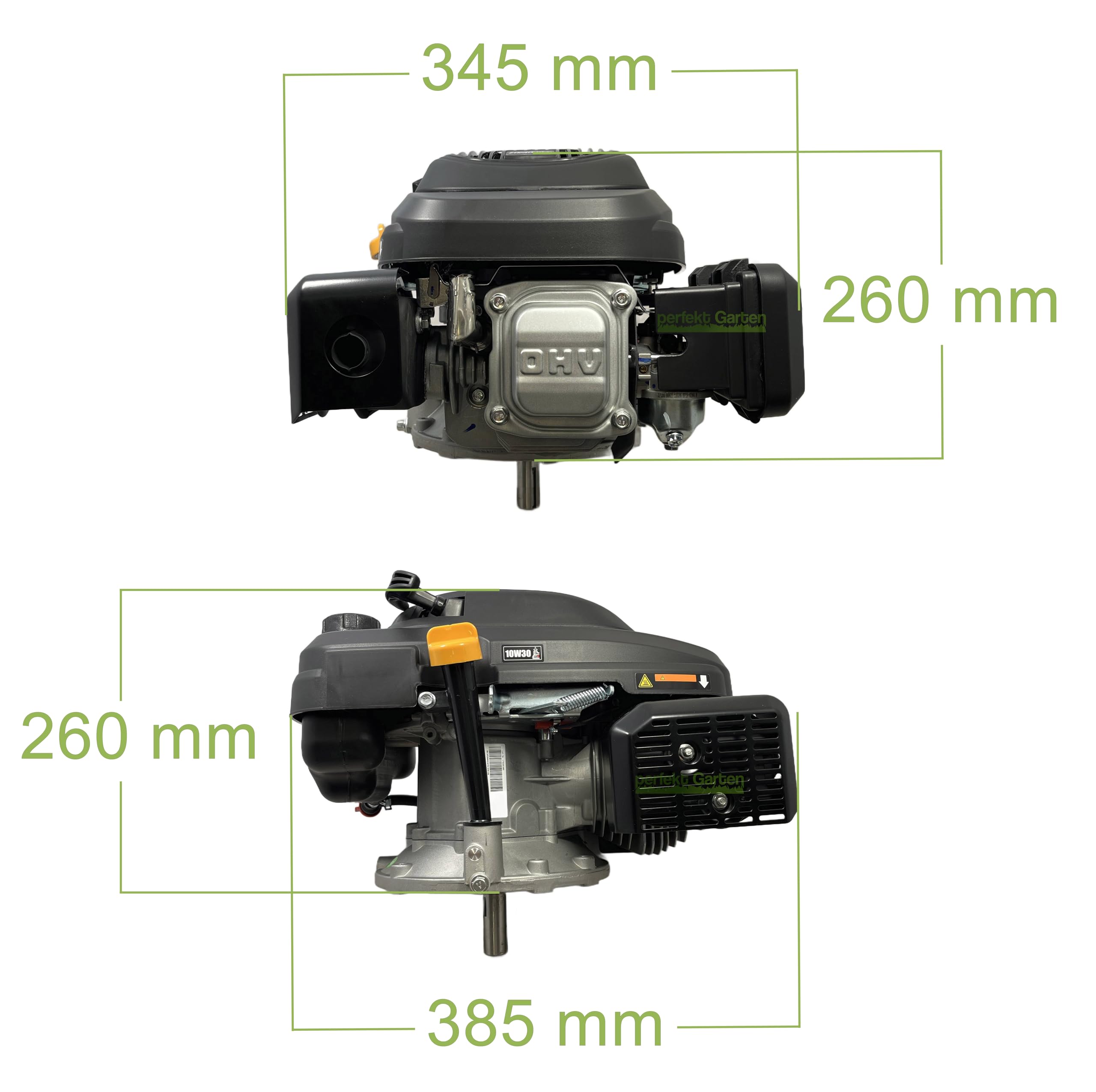 Motor de arranque para cortacésped Zongshen XP200A de 6,5 CV, 196 cc, 22,2 mm/60 mm + aceite