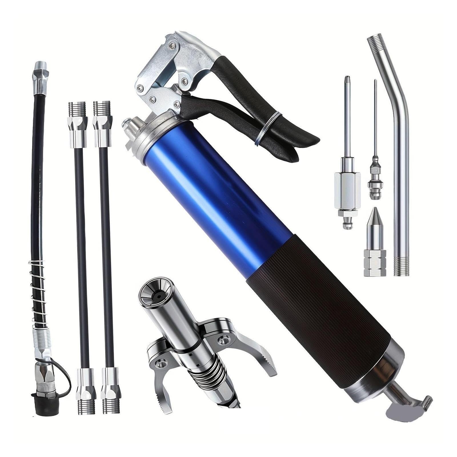 Pistolet do smarowania ze stopu Quick Grip ręczny 400CC z elastycznym wężem 6000-7000PSI (10 szt. niebieski)