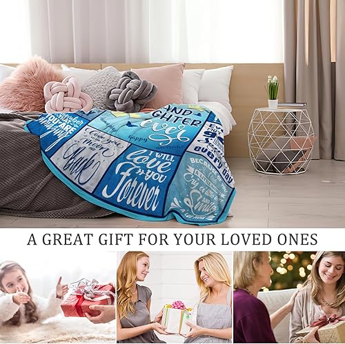 Miniatura 6 de CustomART Regalos para hija de mamá papá, manta para el día de la madre, regalo para hija, el mejor regalo de cumpleaños para hija, ideas de regalos