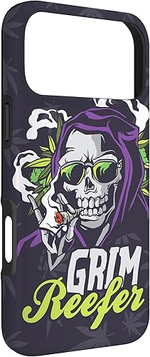 Vista 57 de iPhone 13 Cannabis Weed Marihuana Ganja Hemp Grim Reefer Smoking Gift Case