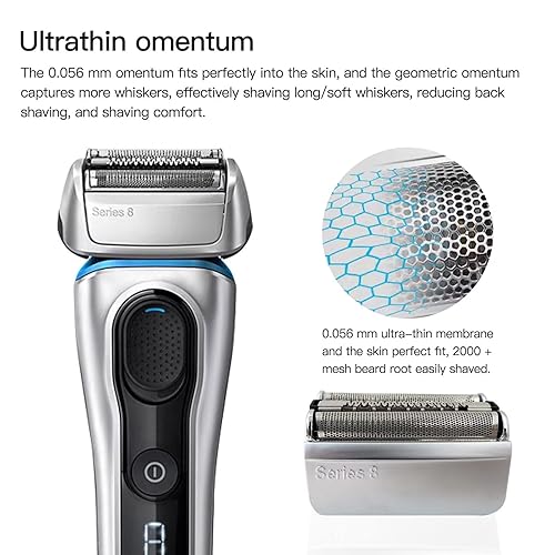 Miniatura 3 de Serie 8 83M cabeza de afeitadora eléctrica wplástico sellado embalaje para Br-aun 8 Series 8320S, 8325S, 8330S, 8340S, 8350S, 8365cc, 8370cc,