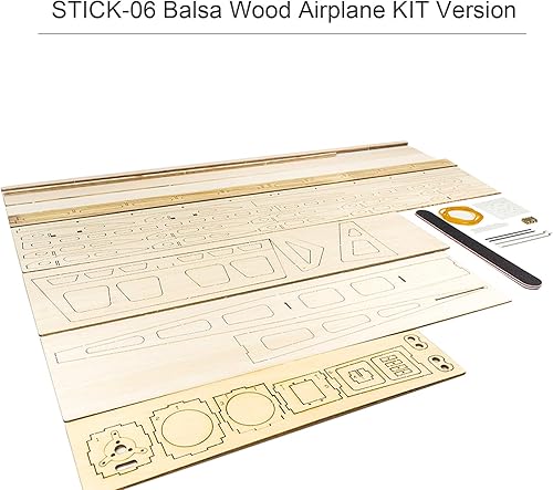 Miniatura 4 de Dancing Wings Hobby R03 STICK-06 Avión de 22.835 in Envergadura de madera de Balsa Aviones DIY Juguete volador para adultos Versión KIT al aire libre