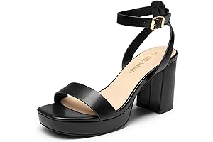Platform High Block Chunky Open Toe Dress Sandals for Women