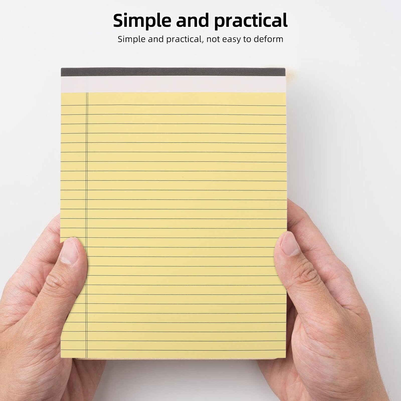 DOITOOL Blocco Note Legale e Ampia Area di Scrittura 10 Pezzi Carta Gialla Doppia Faccia 30 Pagine Spazio per Rilegatura per Appunti Ufficio Scuola