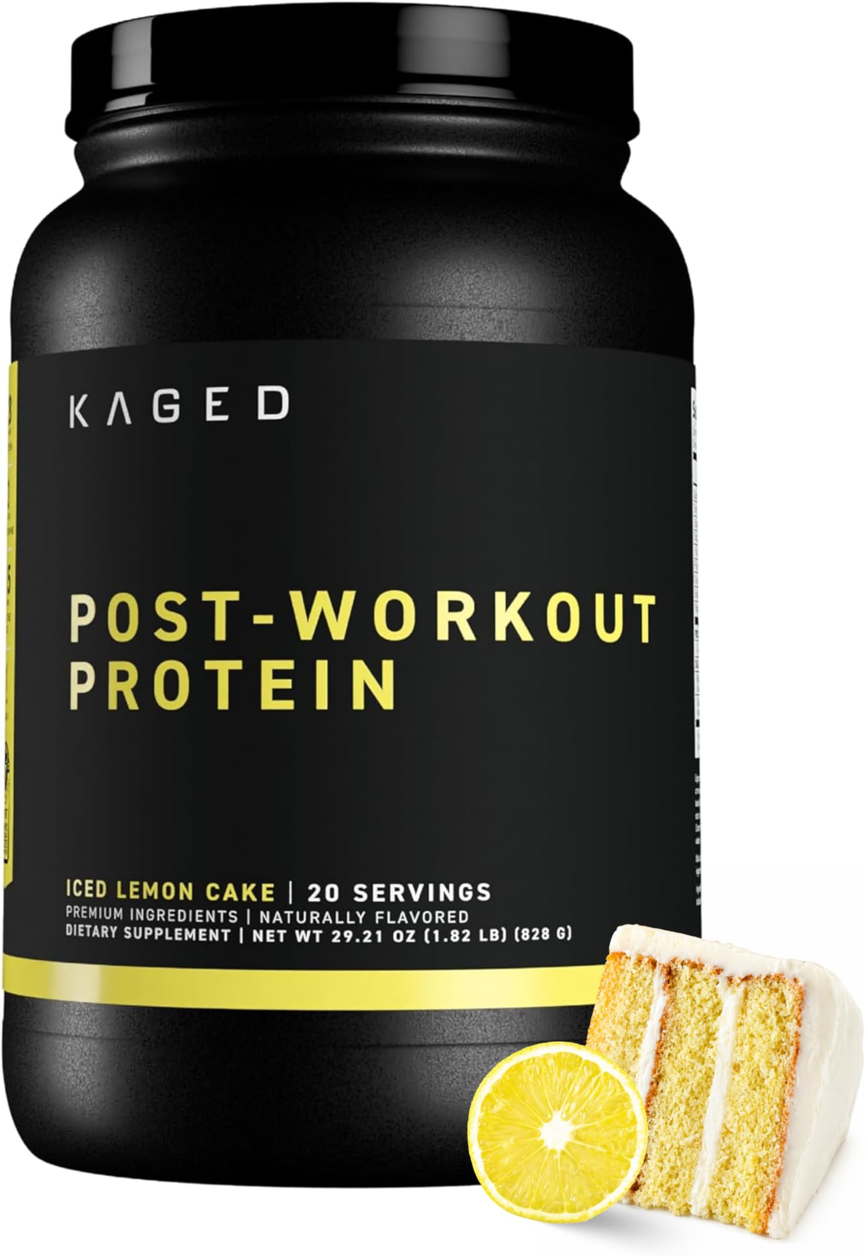 Muscle Whey Protein Powder with Complete BCAAs & EAAs (Iced Lemon Cake)