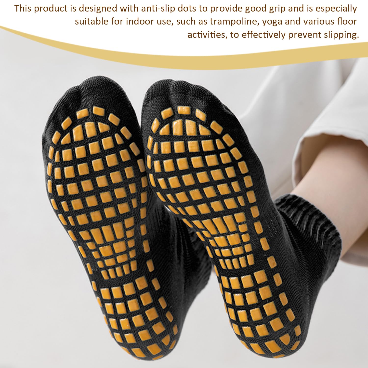 4 Pares De Calcetines Antideslizantes Para Niños, Calcetines De Trampolín, Calcetines De Puntos Antideslizantes, Calcetines De Suelo Interior, Calcetines De Entrenamiento Para Yoga