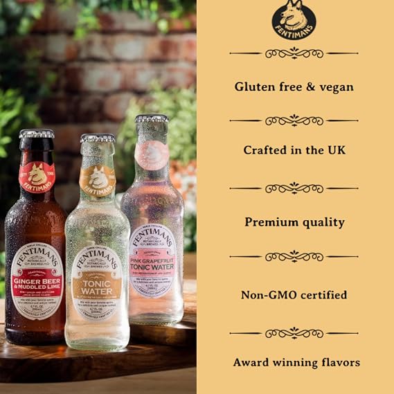 Fentimans Sparkling Ginger Beer - Ginger Ale, Ginger Beer Non Alcoholic, Craft Soda with Herbal Extracts & Natural Ingredients, Botanically Brewed - 9.3 Fl Oz (Pack of 4)