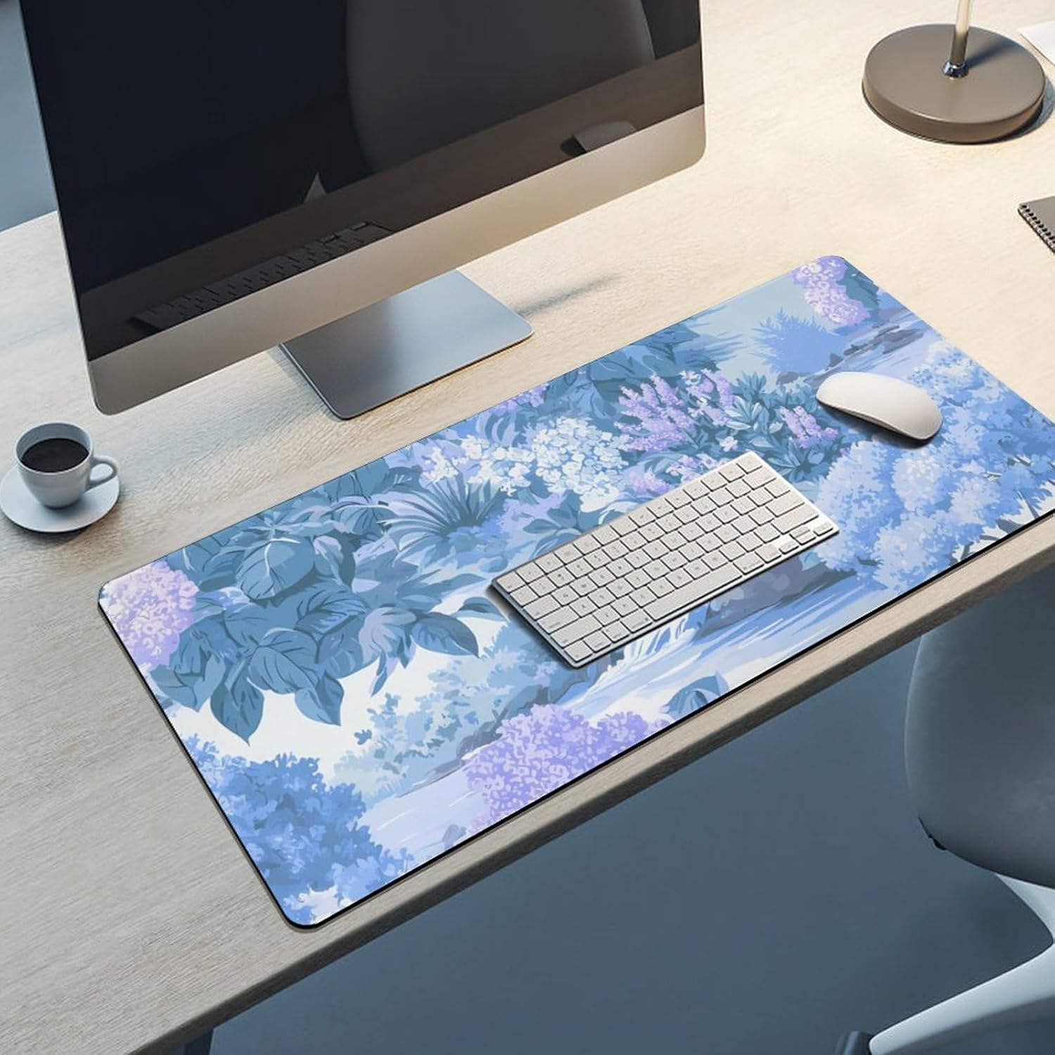 Hydrangeas Garden Desk Mat Gaming Mouse Pad Accessories Non-Slip 40x90cm image 5