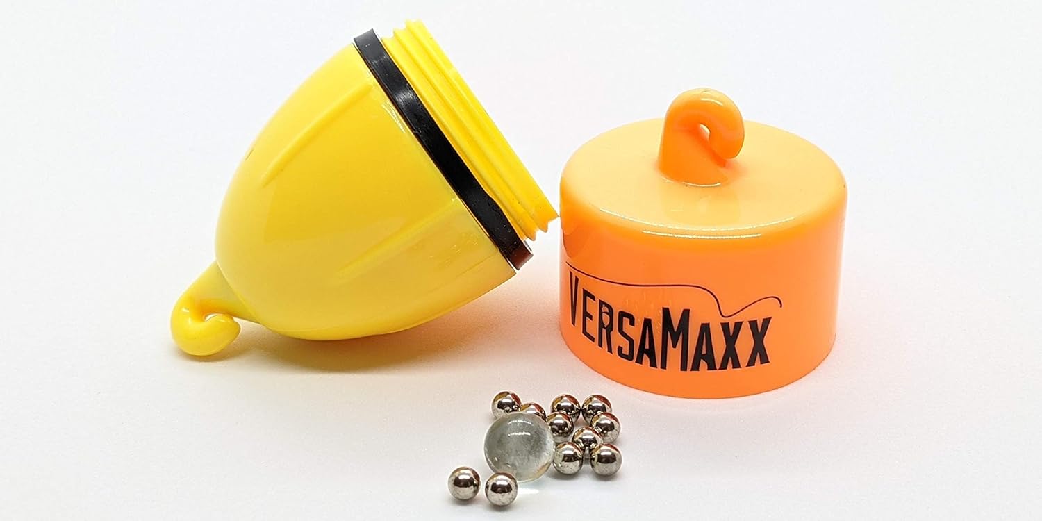 Orange Popping Corks – 3 Packs of 2 (6 Total), Fishing Floats, Made in USA, Easily Adjustable Depth, Adjustable Weight, Adjustable Rattle Contents.