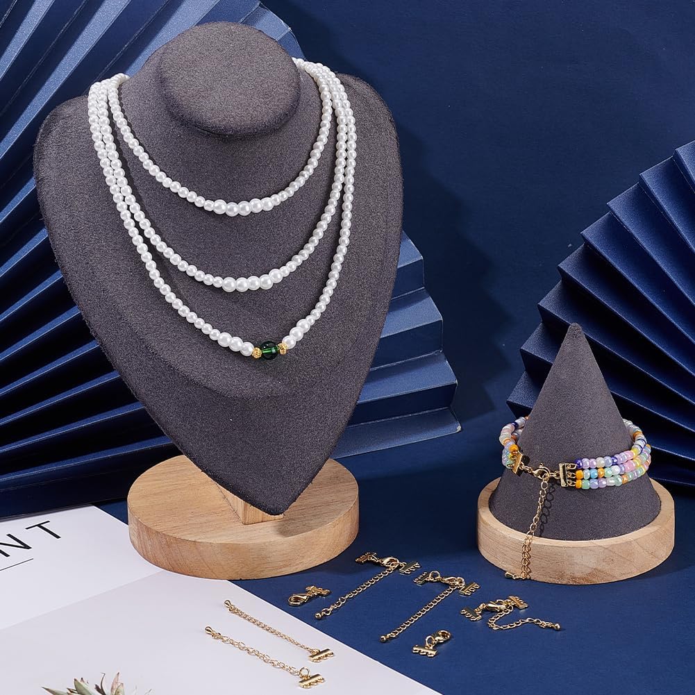Beebeecraft 1 Box 8Pcs Layering Clasp 18K Gold Plated Brass Multi Strand Layered Necklaces Clasps Adjustable Chain Connectors with Lobster Claw Clasps for DIY Jewelry Making