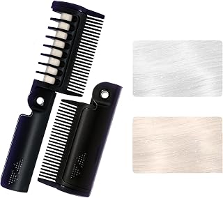 Sliver Temporary Hair Comb, Colored Temporary Hair Chalk Hair Dye, Washable Hair Color Makeup Christmas Hair Accessories for Girls, Kids Adults Cosplay Festivals Hair DIY Party, 01# Silver