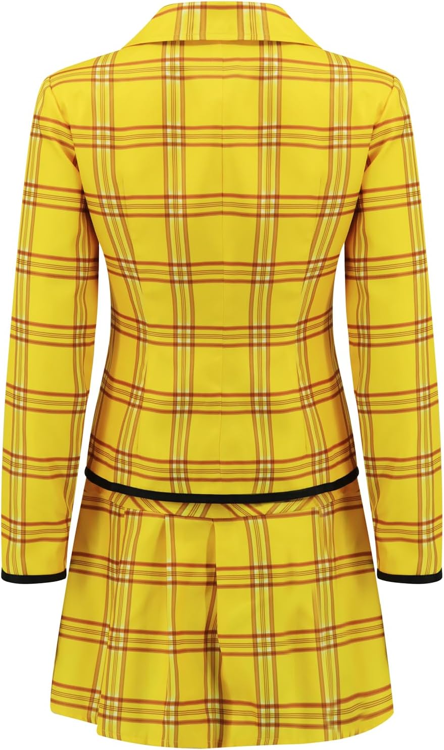 EDAUWAE Halloween 90s Schoolgirls Costume Dresses Women's Plaid Blazer Skirt Uniform Cosplay Deluxe Costumes Skirt - Image 4