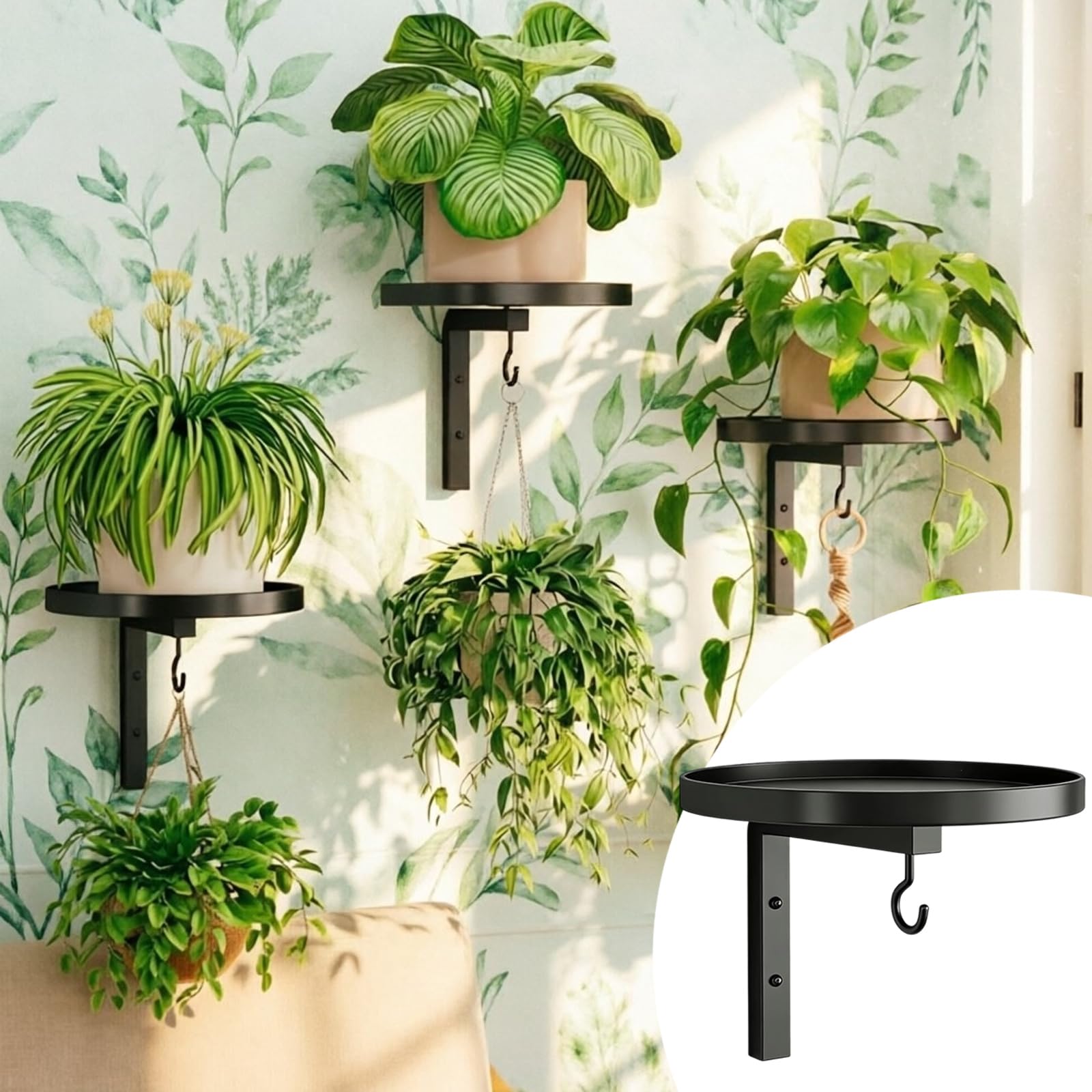 Abreuvoir pour oiseaux en métal mural lot de 3 bassins de 20cm