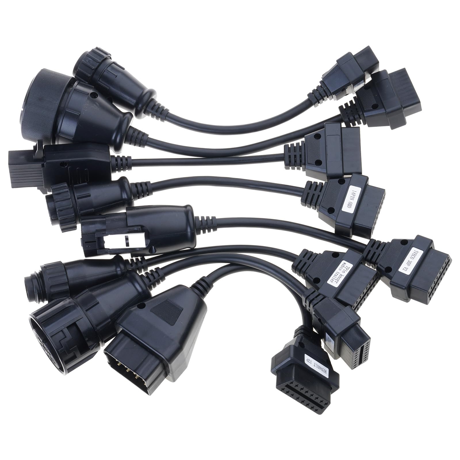 8 szt. profesjonalny adapter samochodowy kabel złącze przewód pojazd użytkowy jednostka sterująca silnikiem sprzęt diagnostyczny ABS adapter diagnostyczny