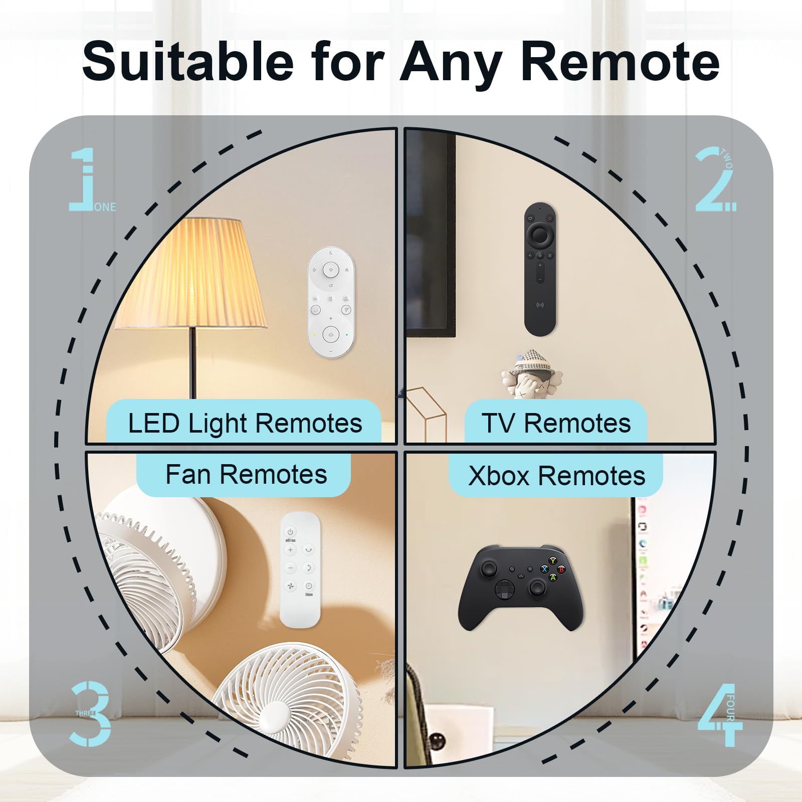 Magnetic Remote Holders - Keep Remotes Organized -6
