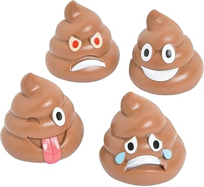 Poop Emoji Characters (set of 12) Poop Emoji Party Supplies and Favors