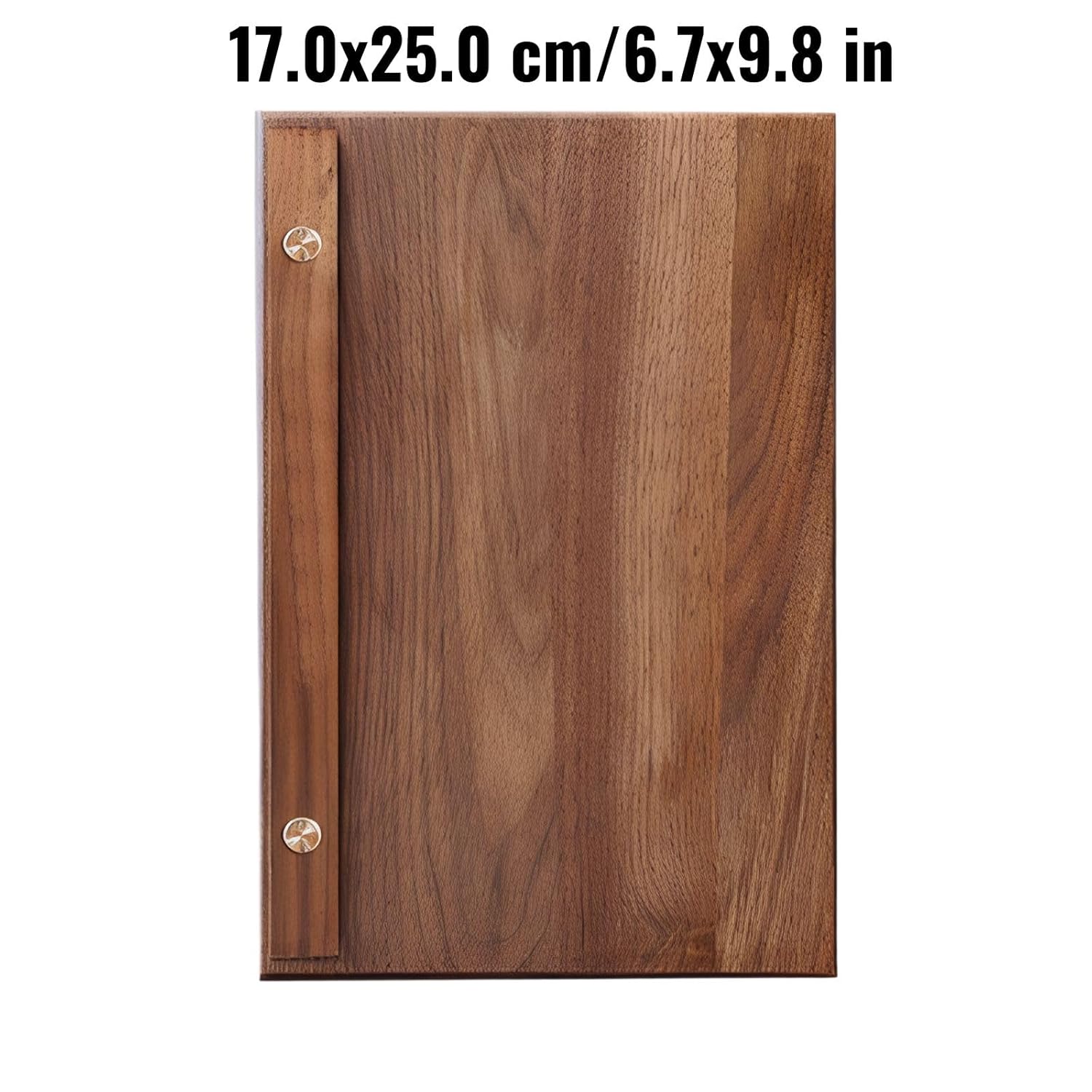 Wooden Menu Holder for Table Display with Brass Stand, A4 A5 Size Clip for Menu Presentation
