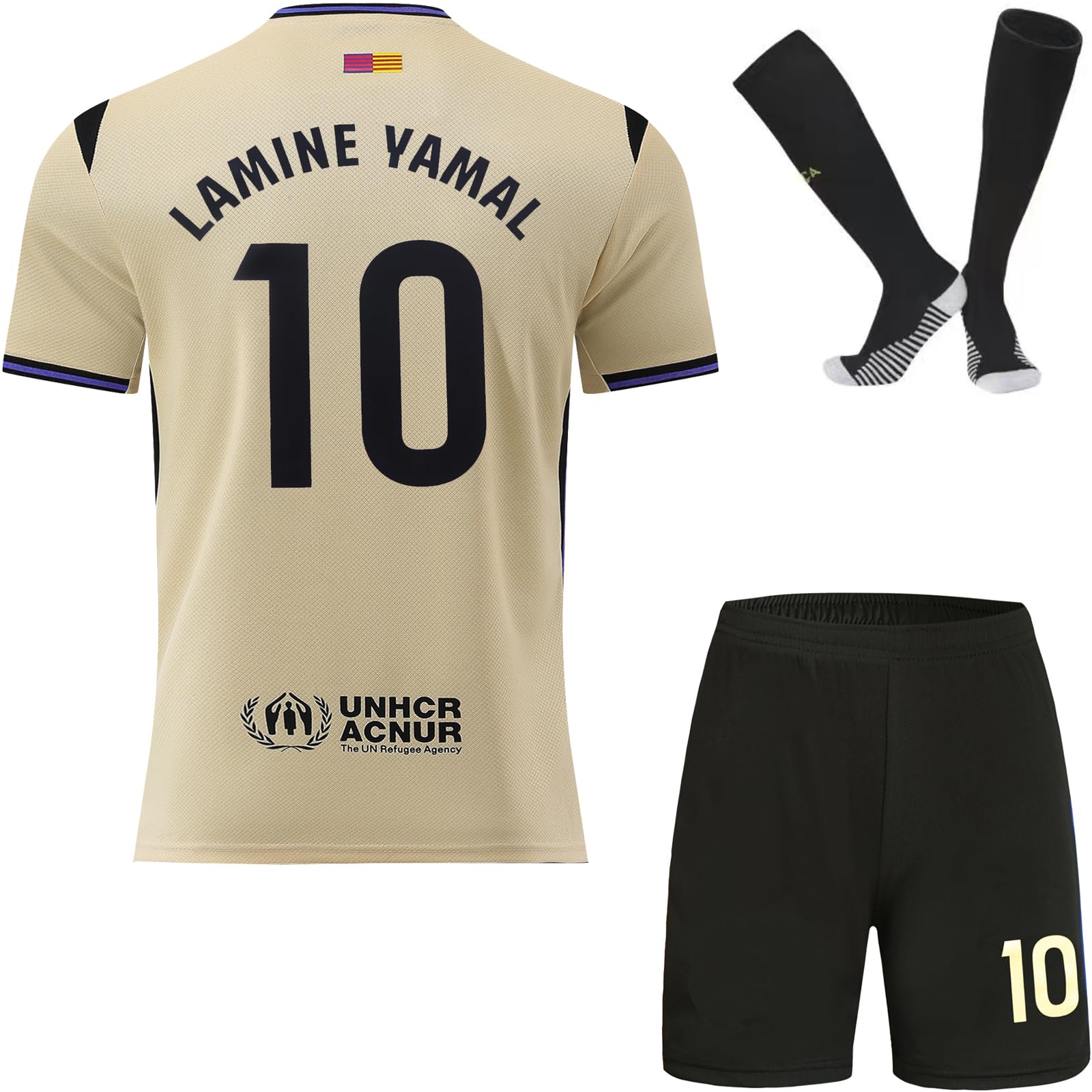 #10 Yamal 2025/2026 Auswärts Kinder Trikot Shorts und Socken Kinder und Jugend Größe