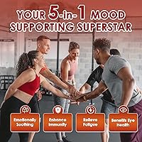 Vista 5 de Saffron Supplements - 5 in 1 Saffron Capsules with 10:1 Saffron Extract 88.5mg, Ginseng, Goji Berry & Chrysanthemum – Supports Memory, Focus, Mood