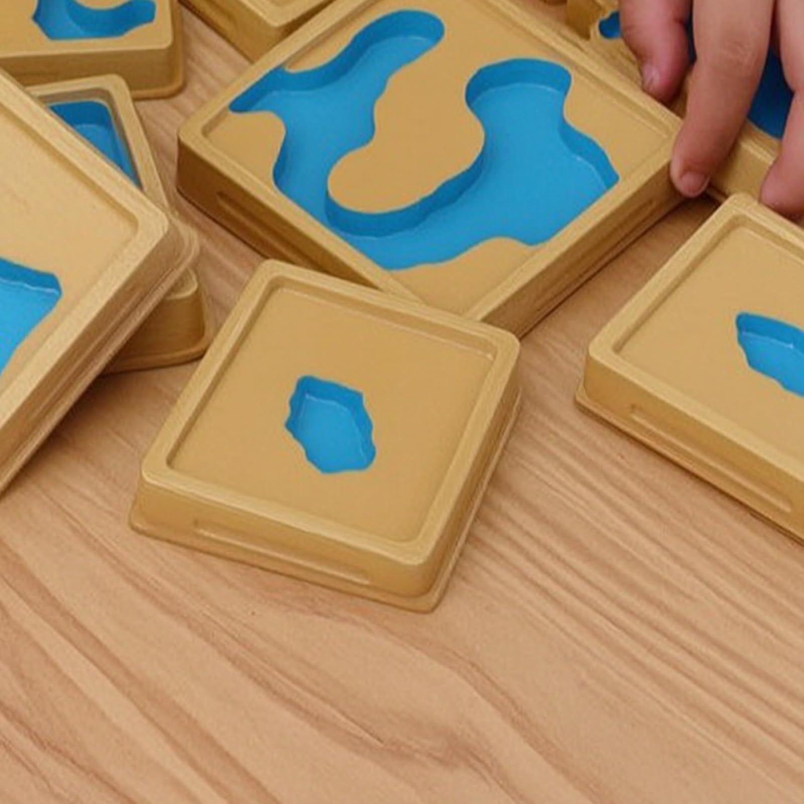4 Piezas Tablero Geografía Didáctico Material Educativo Resistente Juguete para Maestros, Educadores, Escuela en Casa
