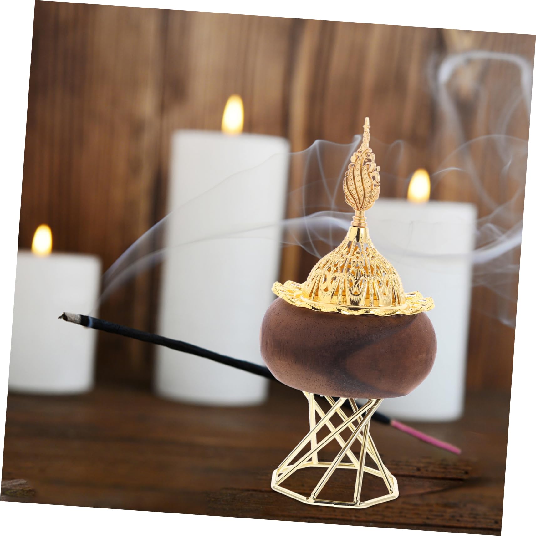 Ciieeo 3St graceling büroradio geschen fleab wundrrschön Räucherstäbchen Weihrauchbrenner schmücken Räucherkerzenbrenner Desktop-Schmuck Halter für Weihrauchbrenner hölzern