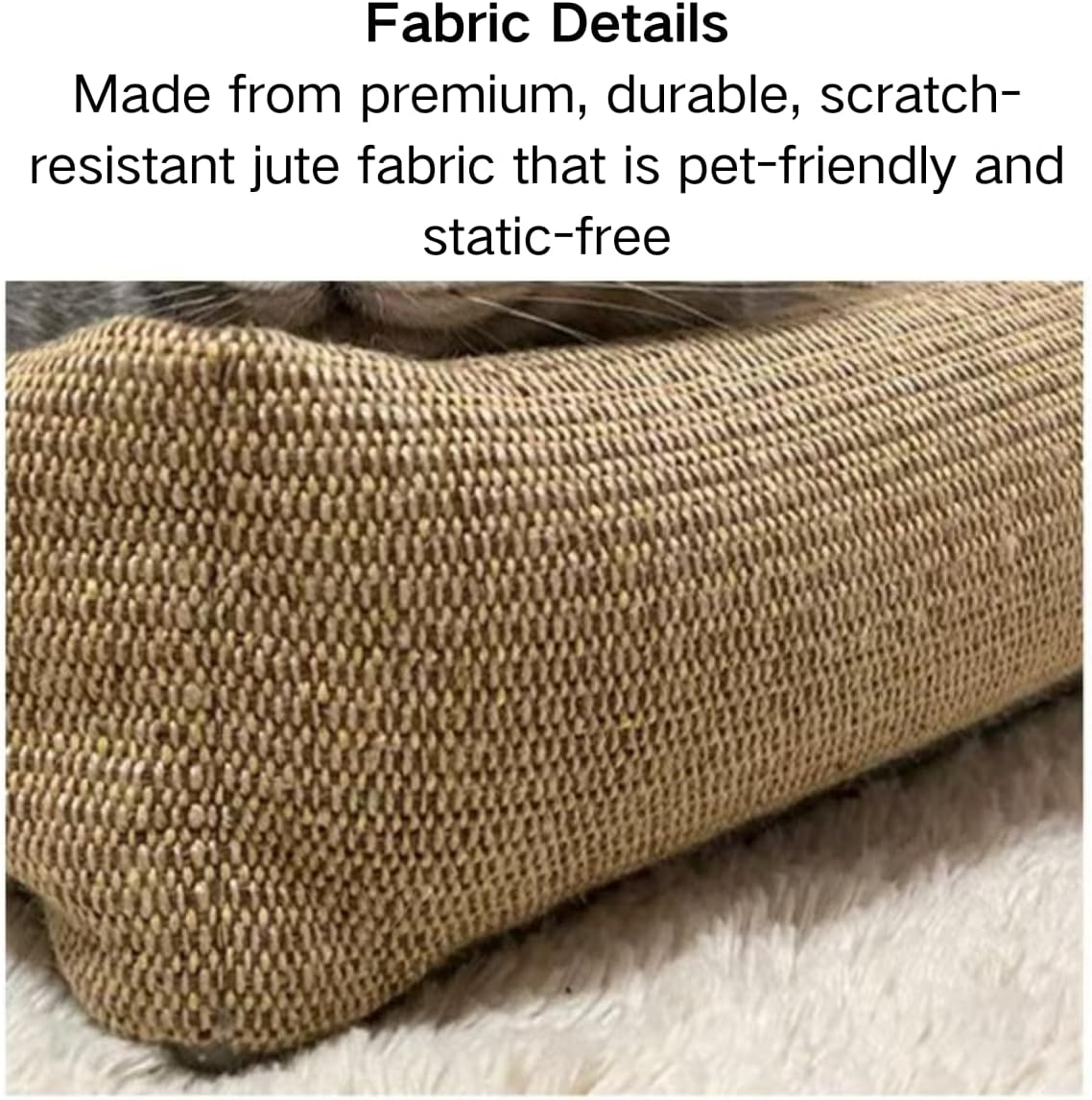Natural Rabbit Resting Bed for Guinea Pig, Chinchilla, Kitten, Rat, Small Animals Bed Mat, Scratch-Resistant & Wear-Resistant Natural Jute Mat, Teeth Care Rabbit Mats, Anti-Slip Bottom (Large)