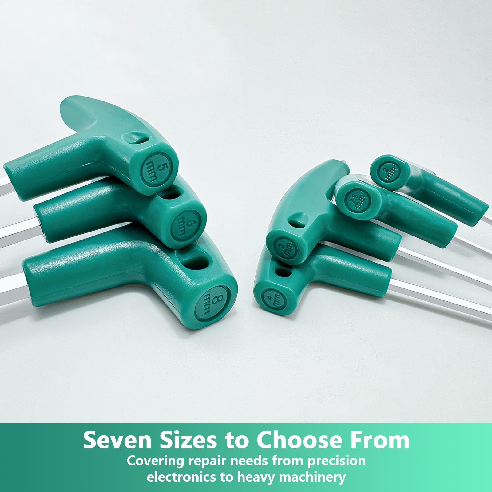 Juego de Destornilladores con mango en T 7 piezas, Juego de Llaves Allen Métrica, acero al cromo vanadio, con Mango ergonómico, para Reparación de Bricolaje, Bicicletas y Automáticas