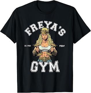 Freya's Gym - Norse Goddess Workout T-Shirt, Small
