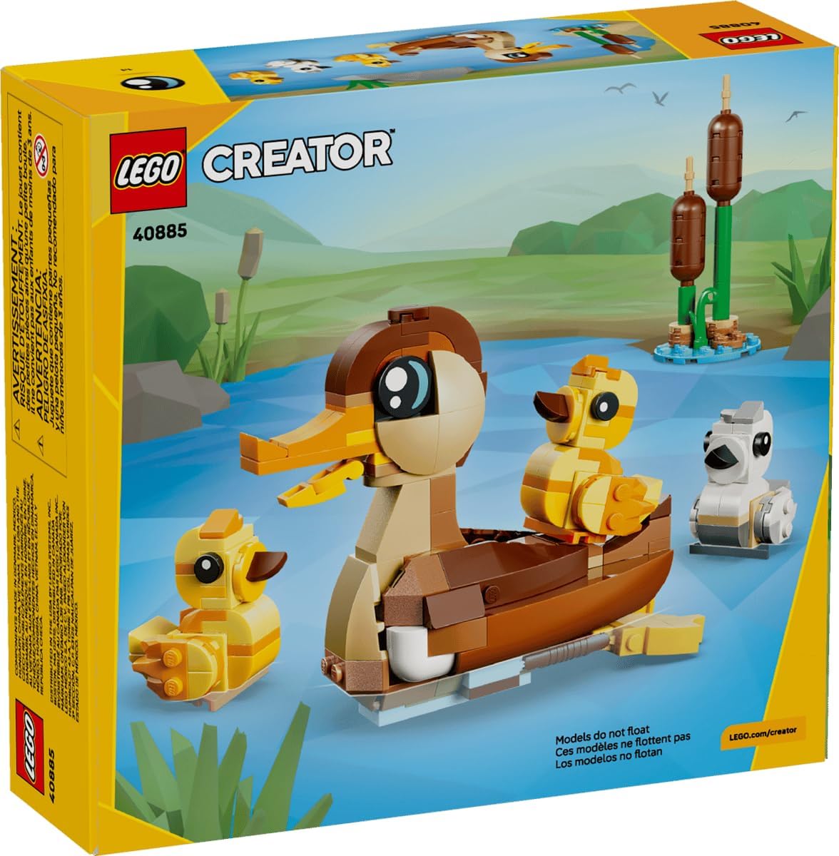 LEGO Creator Duck Family Building Set – 262-Piece Animal Toy with Posable Mother Duck & 3 Ducklings, Cute Play & Display Model, Gift for Kids – 40885 image 3