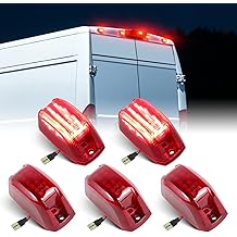 LED Rear Cab Roof Top Marker Lights for 2014-2024 Dodge Ram Promaster 1500 2500 3500 Red Clearance Running Mounted Lamps, Replaces 68169776AA, 5PCS