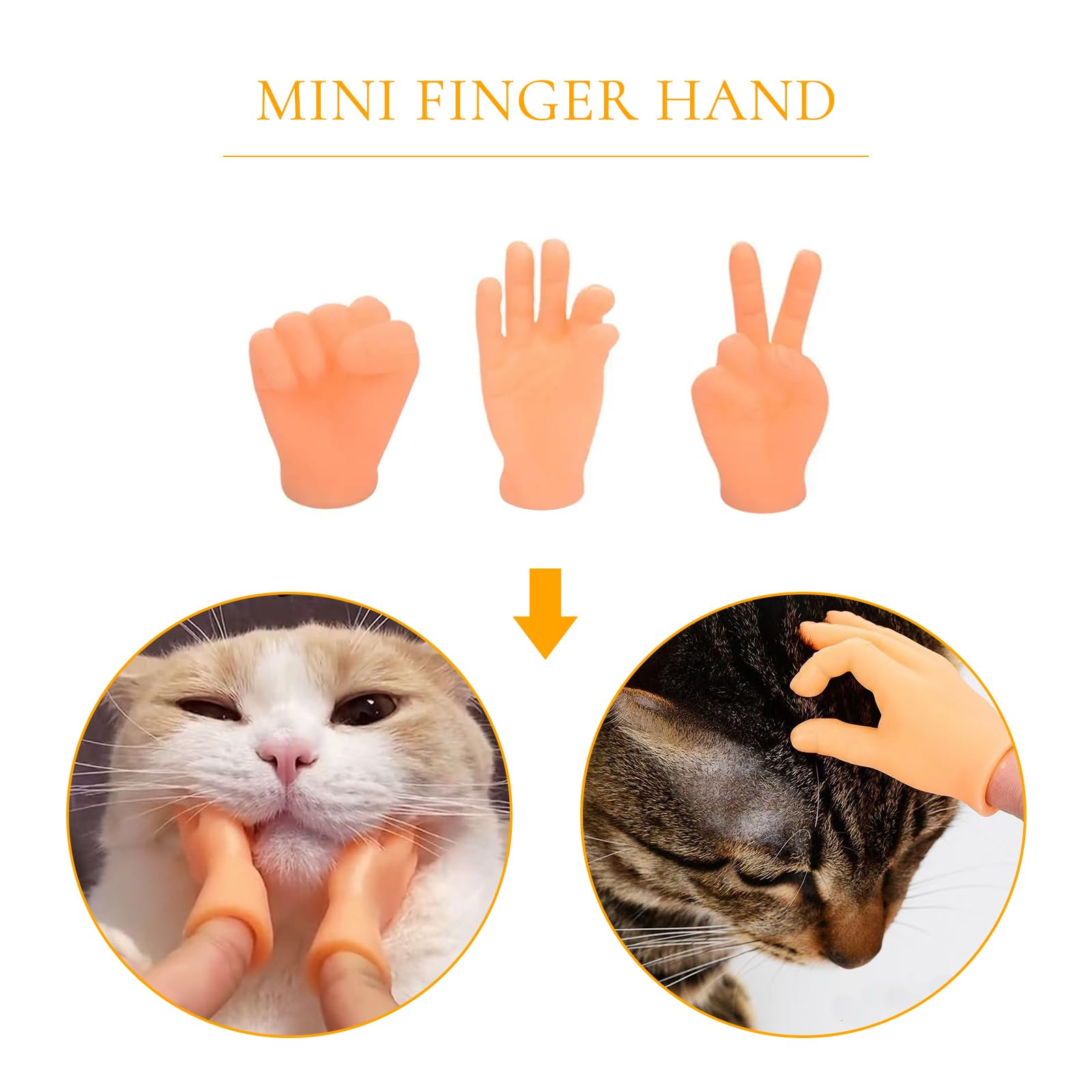 Jicyor 20PCS Tiny Hands, Finger Puppets, Mini Hands baby hands,Little Finger Funny Finger with 4 gestures - Image 2