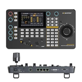 AVMATRIX PKC4000-NDI PTZ Camera Controller with 5" Touch Screen, PoE Support for Church & Conference Live Streaming