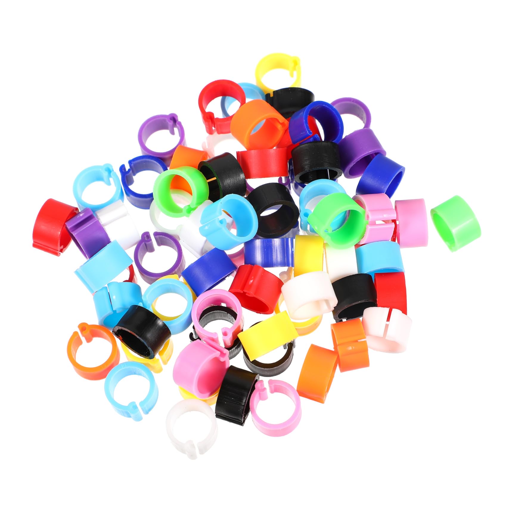 UKCOCO Homing Pigeon Anklet 100pcs Plastic Foot Rings Bright Colors for Birds