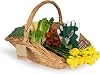 Traditional Heritage Garden Trug - 58cm Wicker Vegetable Foraging Basket with Handle