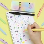 UIXJODO Stylos colorés, 6 Stylos colorés Pcs stylos d'écriture fin point lisse, 0.5mm Stylos de gel d'encre colorés pour la prise de notes de journal, fournitures scolaires Cadeaux pour les femmes (6 Vibrant d'or Pcs)
