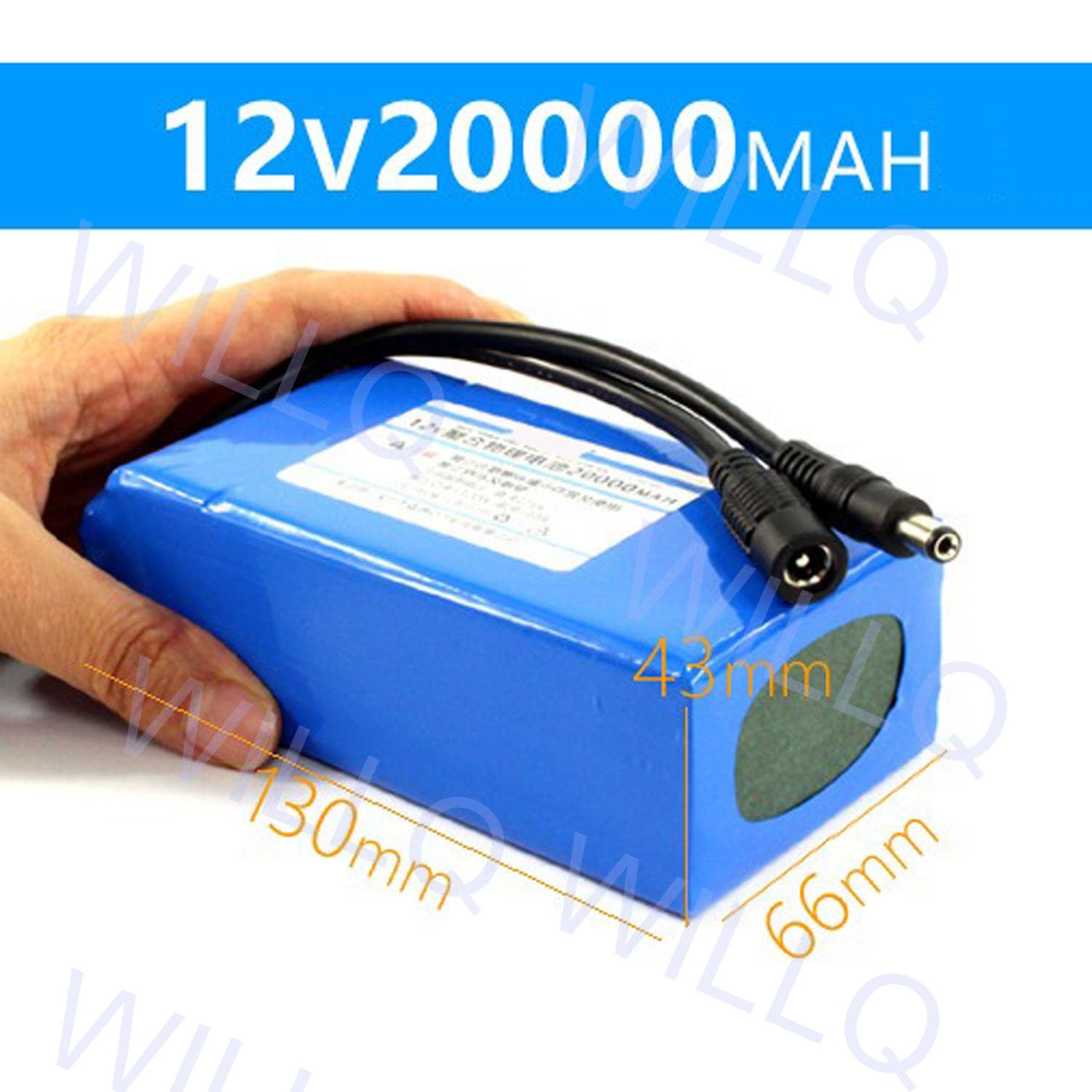 12-Volt-Polymer-Lithium-Ionen-Akkupack DC 12V 6Ah 8Ah 10Ah 12Ah 16Ah 20Ah Wiederaufladbarer Li-Po-Akku