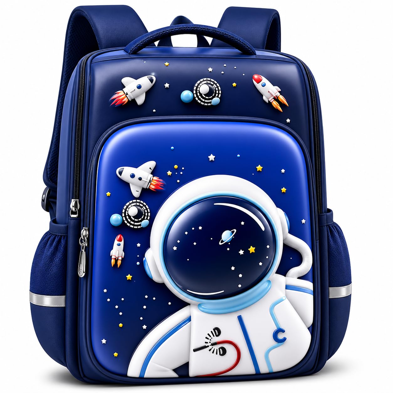 Umadiya® 3D Stylish Backpack for School Kids, Water-Resistant Large Capacity Shoulder backpack Bag for Primary Nursery, Travel, Camping (5 To 12 Years - 20L) (3D Astronaut School Bag)