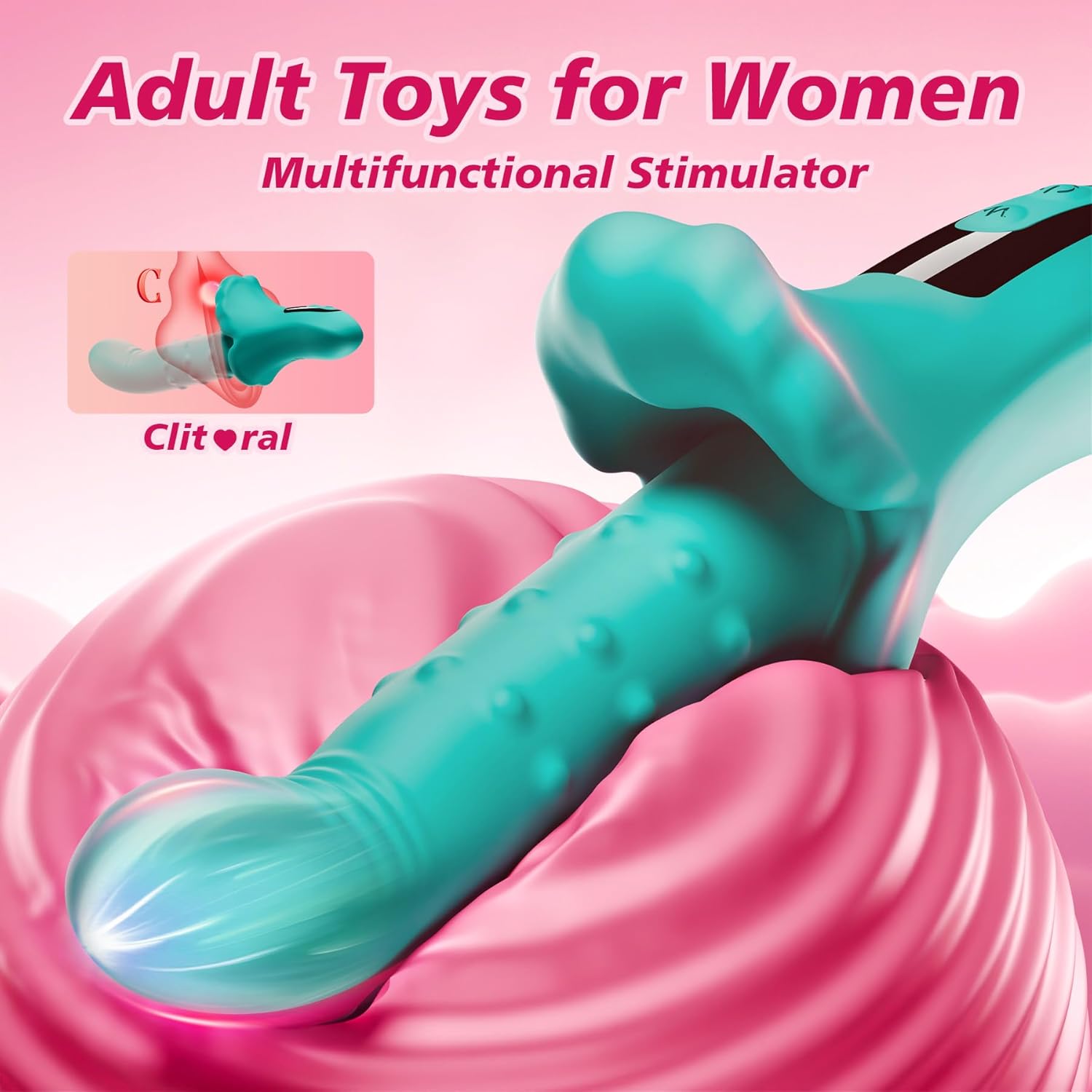 Sex Toys Vibrator Clitoral G Spot Dildo - Adult Sex Toy for Women 9 Thrusting 9 Vibrating 9 Rotate, Anal Clit Nipple Vibradores Rabbit Vibrators, Adult Sex Toys Games, Rose Sex Toy Dildos LCD Display