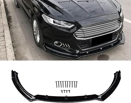 Front Bumper Lip Fit for 2013 2014 2015 2016 Ford Fusion Mondeo ABS Front Bumper Lip Splitter Spoiler Glossy Black 3PCS