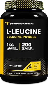 Primaforce L-Leucine Pure Powder 1 KG 2.2lbs - Non-GMO, Gluten Free, 200 Servings