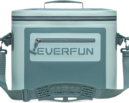 EVERFUN Soft Cooler 30 Can, Portable 24qt Insulated Small Cooling Lunch Box for Men and Women, Leakproof Ice Chest Bag for Travel, Beach, Camping, Boating, Fishing, Tailgating, Work and Picnic