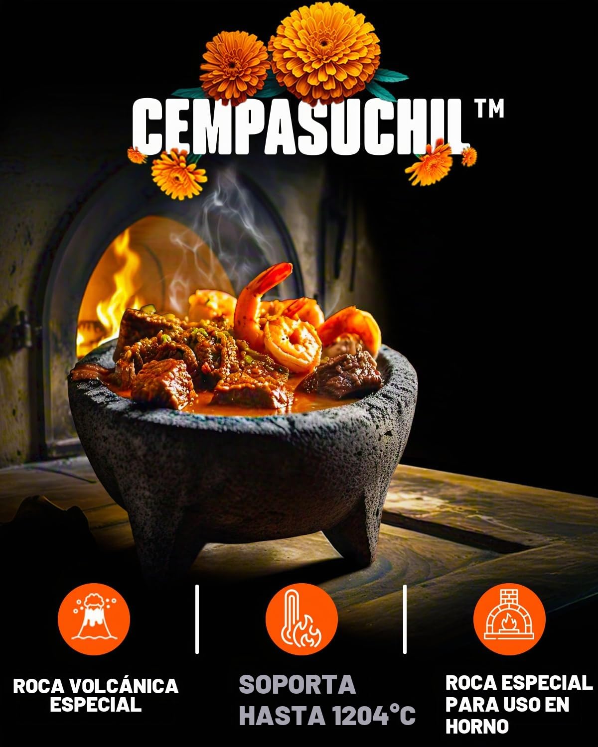 Auténtico Molcajete Mexicano hecho de roca volcánica | Juego de 3 piezas (1 mortero + 1 mortero + 1 toalla mexicana) resistente al calor, juego de mortero y pilón mexicano, cuenco y triturador de