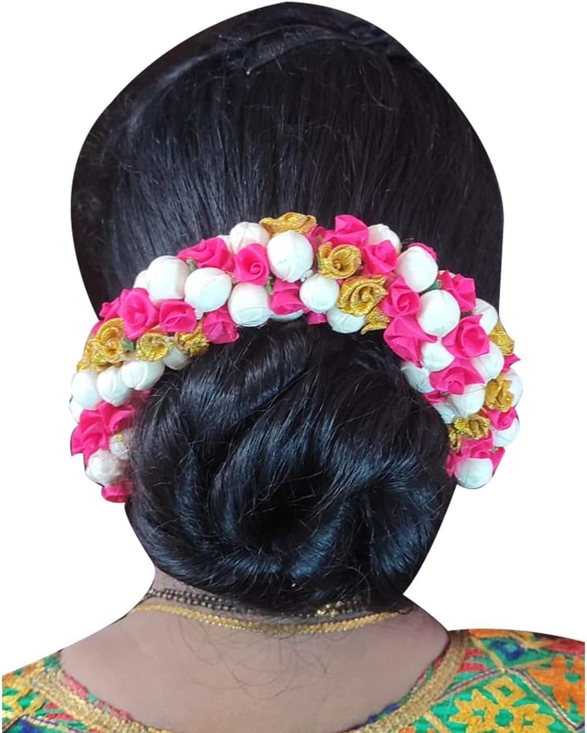 Artificial Flower Gajra Bun Juda Maker Flower Gajra Hair Accessories For Women And Girls Wedding Bun Decoration