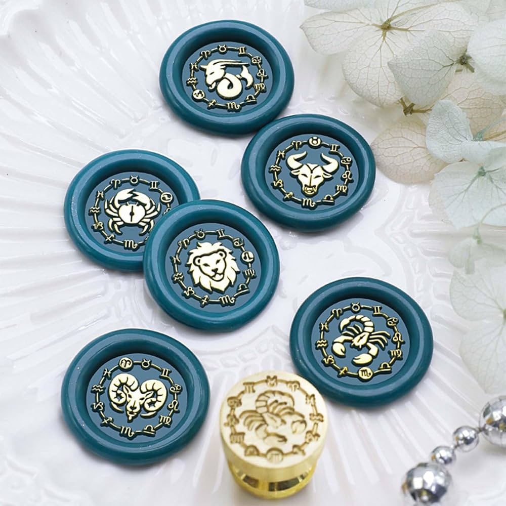 星座スタンプ 楽天市場】ワックスシールスタンプ 十二星座のパターン 封蝋