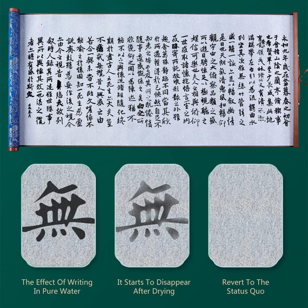6 Pièces Papier Magique Réutilisable, Tissu De Calligraphie, Papier à Eau Magique, Papier D'Écriture à L'Eau, Ensemble Calligraphie Chinoise Sans Encre, Outil De Pratique De Papeterie Pour Étudiant
