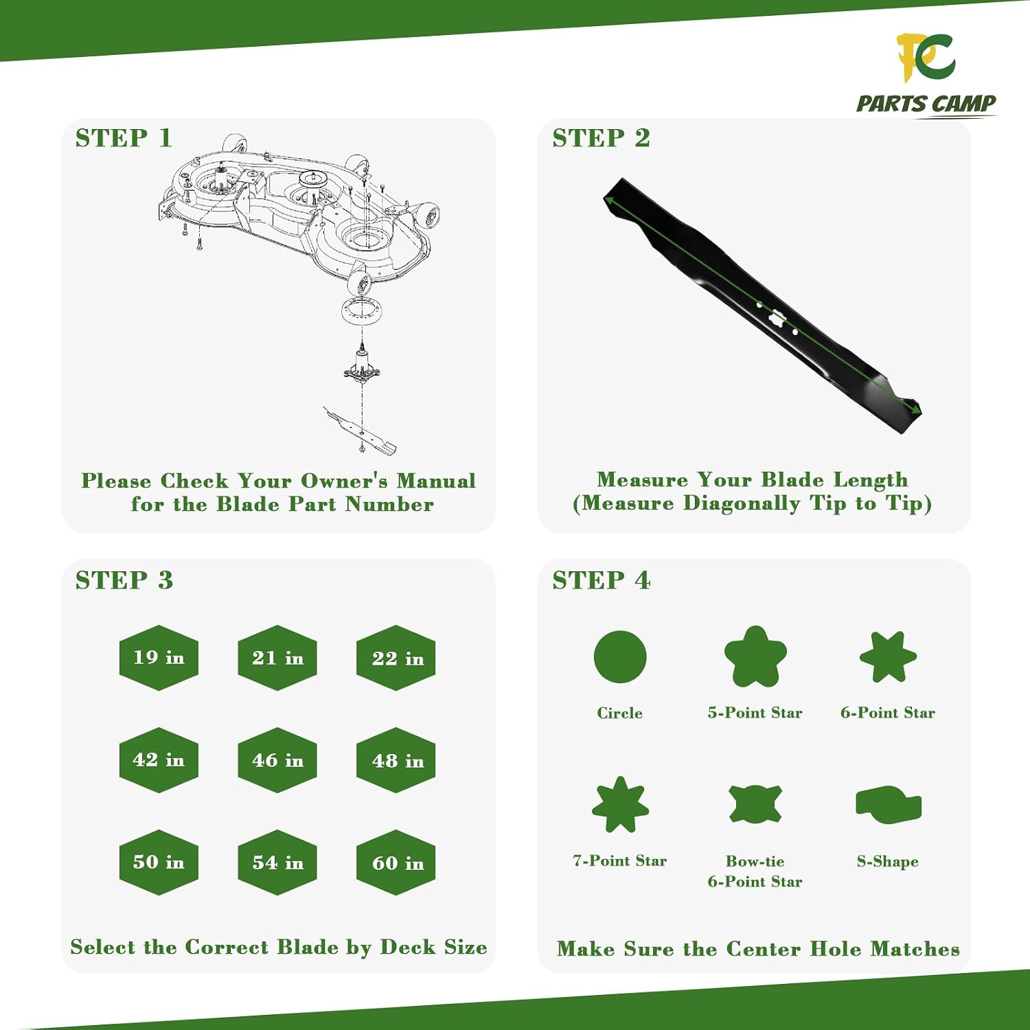 Parts Camp 2 Pack 942-0741A Mower Blades for Troy-Bilt 21" Deck Walk Behind Lawn Mowers – Fits TB110 TB210 TB220 TB230 TB240 TB280ES TB320 Replaces 742-0741A 742-0741 with Bow Tie Center Hole