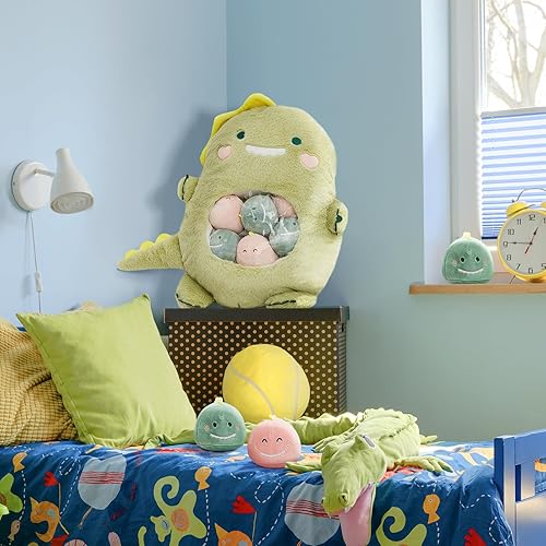 Miniatura 4 de Lewtemi Linda almohada de plátano Kawaii de peluche extraíble, peluches emocionales de apoyo de gato, dinosaurio, juguetes de peluche, regalo