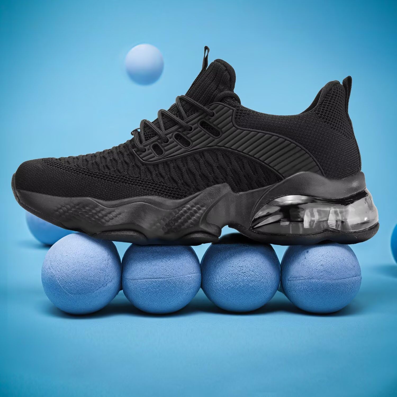Mens Air Cushion Running Shoes Breathable Tennis Fashion Sneakers Non Slip Workout Casual Sport Gym Trail Comfortable Walking Shoes